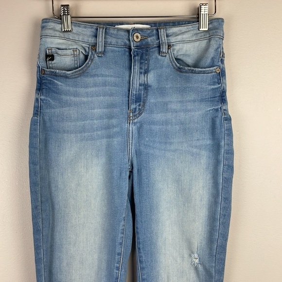 KanCan Jeans Denim SZ 7/27 Light Wash Distressed Stretch Mid Rise - Picture 2 of 12